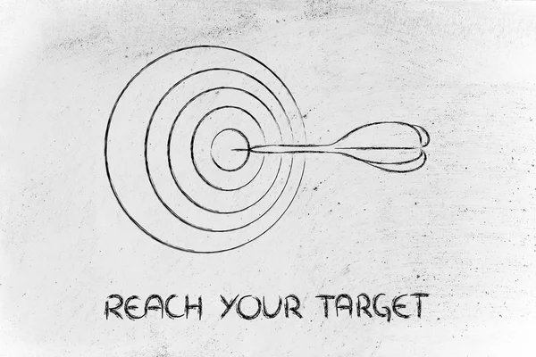 Business: define your target, reach the right market — Stock Photo, Image