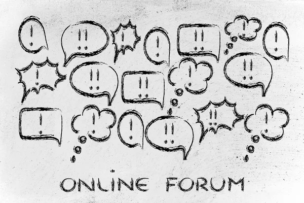 Internet forums and online discussions — Stock Photo, Image