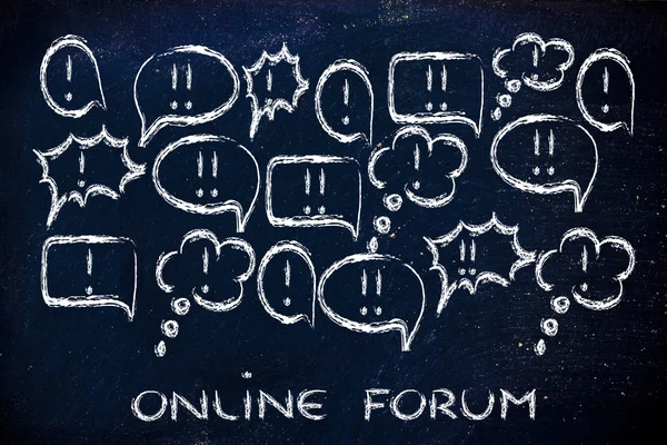 Internet forums and online discussions — Stock Photo, Image