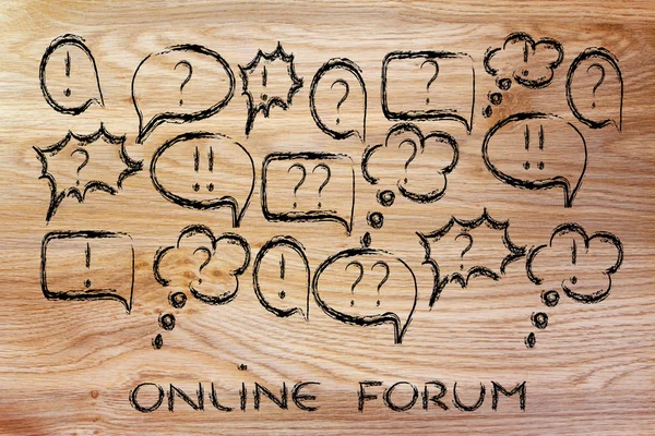 Internet forums and online discussions — Stock Photo, Image