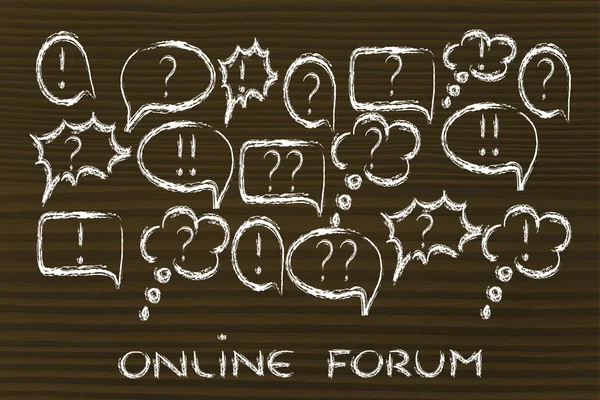 Internet forums and online discussions — Stock Photo, Image