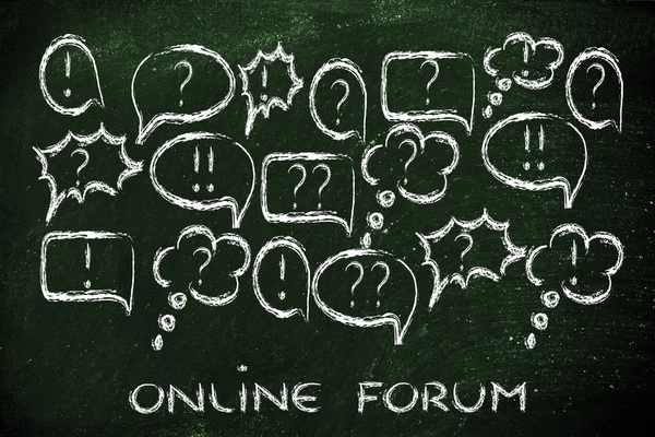 Internet forums and online discussions — Stock Photo, Image