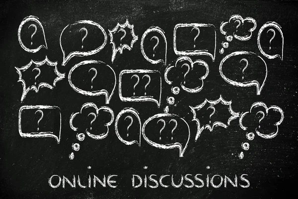 Internet forums and online discussions — Stock Photo, Image