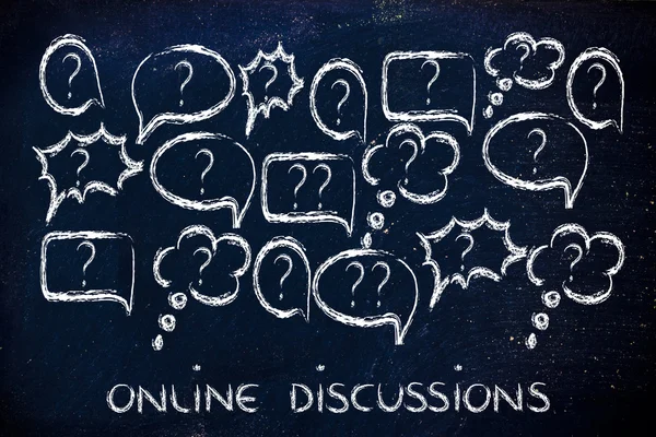 Internet forums and online discussions — Stock Photo, Image