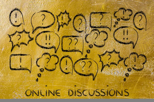 Internet forums and online discussions — Stock Photo, Image