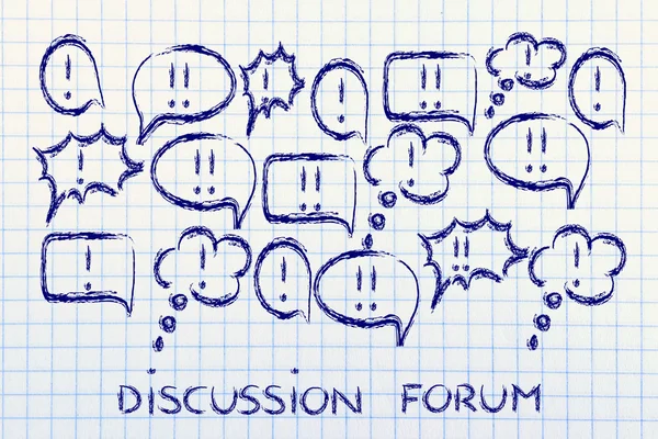 Internet forums and online discussions — Stock Photo, Image