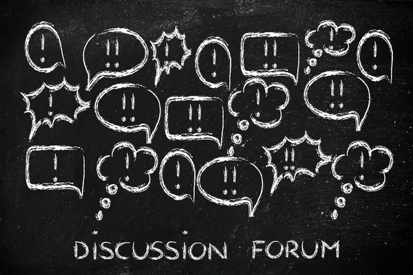 Internet forums and online discussions — Stock Photo, Image