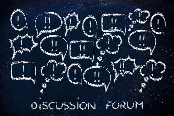 Internet forums and online discussions — Stock Photo, Image