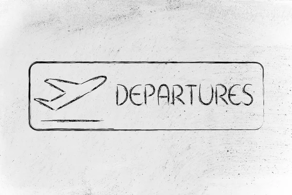 Znak terminalu przylotów lotniska — Zdjęcie stockowe