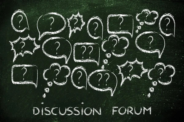 Internet forums and online discussions — Stock Photo, Image