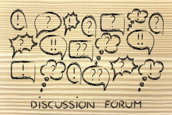 Internet forums and online discussions — Stock Photo, Image