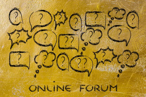 Internet forums and online discussions — Stock Photo, Image