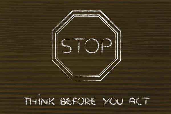 Stop Road Sign Illustrazione — Foto Stock