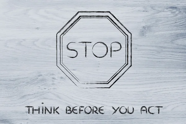 Stop weg teken illustratie — Stockfoto