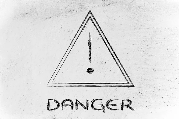 Danger road sign design — Stock Photo, Image