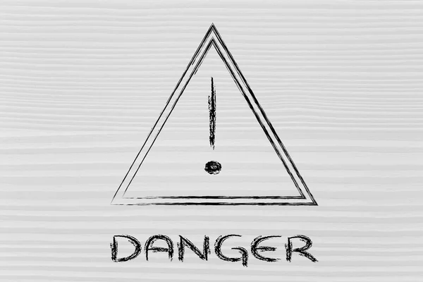 Danger road sign design — Stock Photo, Image