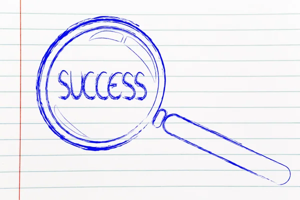 Finding success in business, magnifying glass design — Stock Photo, Image