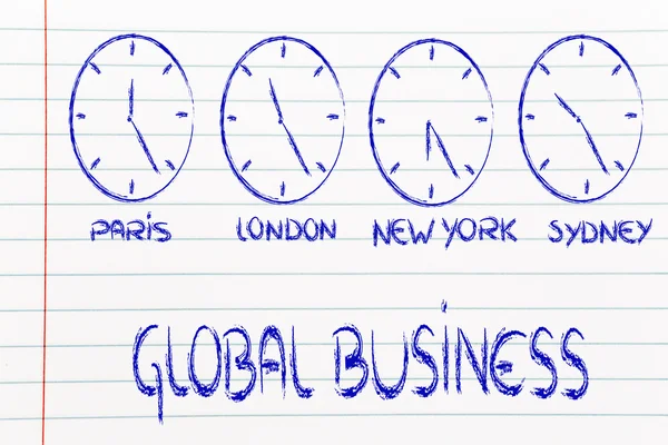 Čas a řízení projektů pro globální podnikání — Stock fotografie
