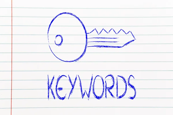 Keywords, searches and internet — Stock Photo, Image