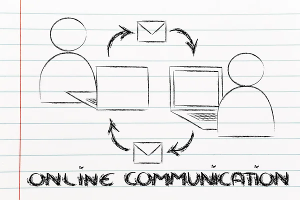 Internet-basierte Online-Kommunikation — Stockfoto