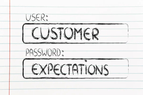 User Customer, password Expectations — Stock Photo, Image