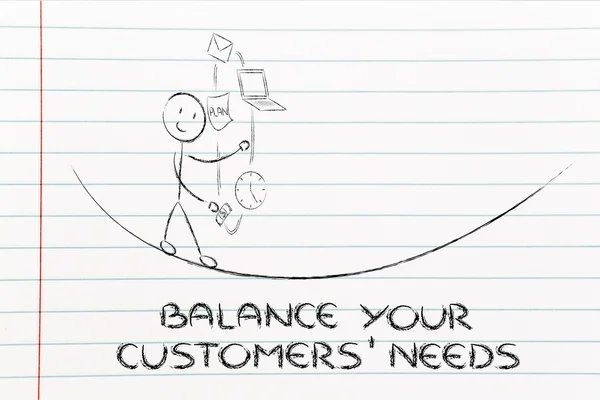 Balancing your customers' need — Stock Photo, Image