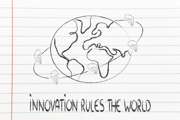 Fikirleri dünyayı değiştirebilirsiniz: İnovasyon kavramı — Stok fotoğraf