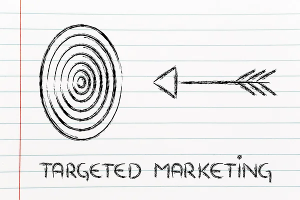 Business: define your target, reach the right market — Stock Photo, Image