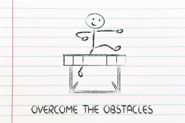 Métaphore de surmonter les obstacles — Photo