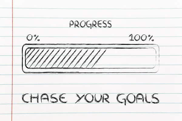 Alcanzar tu objetivo y progresar rápido — Foto de Stock