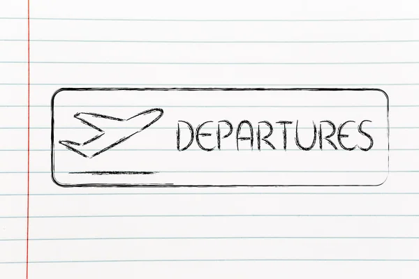 Departure sign — Stock Photo, Image