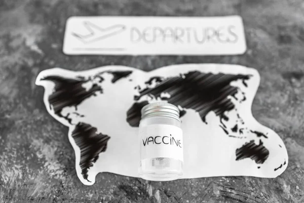 Viaje Internacional Después Pandemia Covid Imagen Conceptual Mapa Del Mundo —  Fotos de Stock