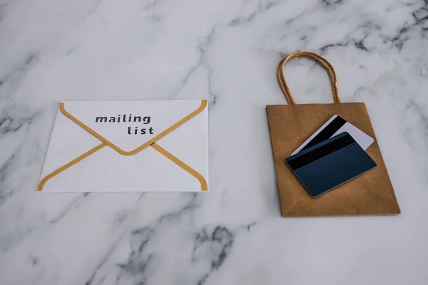 Mail Marketingu Konwersji Abonentów Klientów Koperta Mail Etykietą Listy Mailingowej — Zdjęcie stockowe