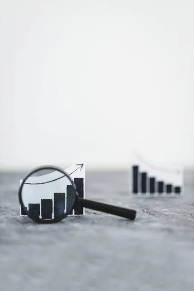 Financial Markets Money Investments Concept Charts Showing Upward Downward Trends — Stock Photo, Image