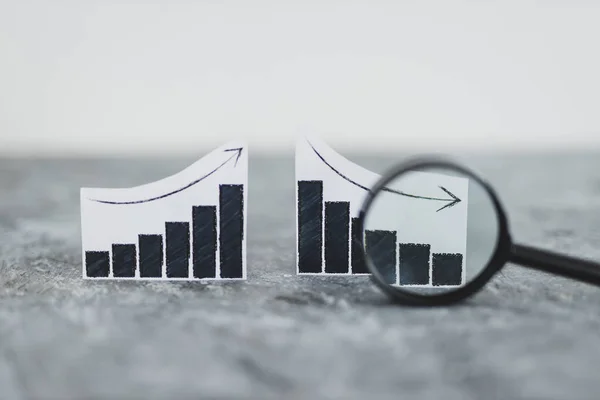 Financial Markets Money Investments Concept Charts Showing Upward Downward Trends — Stock Photo, Image