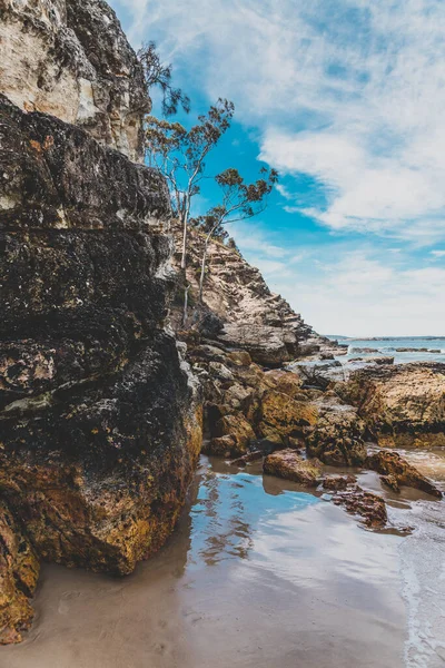 Beautiful Scenary Pacific Ocean Golden Sand Kingston Beach Southern Tasmania — Stock Photo, Image