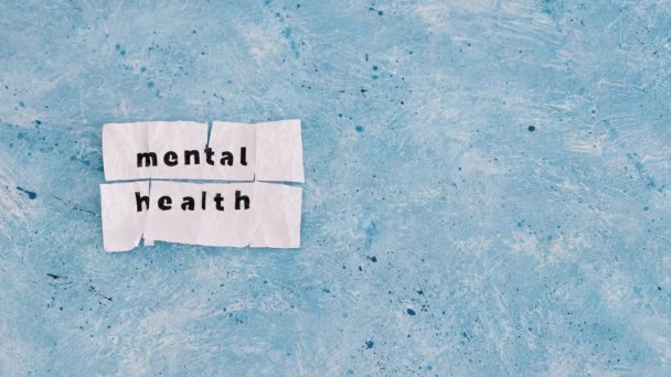 찢어진 포스트잇 페이지 심리학 장애물 개념을 극복하는 — 비디오