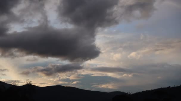 Lapso Tempo Pôr Sol Laranja Com Cores Não Editadas Sobre — Vídeo de Stock