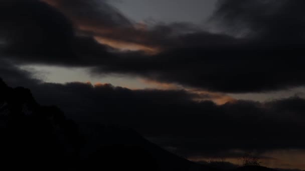 Van Duisternis Tot Zonsopgang Omgekeerde Snelheid Voor Zonsondergang Met Prachtige — Stockvideo