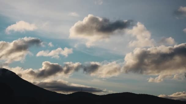 Timelapse Golden Light Turning Night Sunset Clouds Coming Going Winter — Stock Video