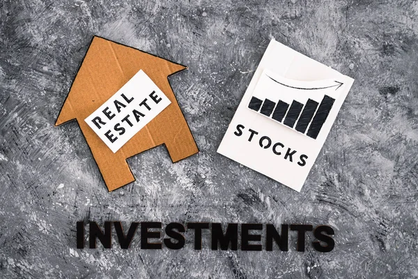 Investment Opportunities Building Wealth Conceptual Image House Icon Next Stock — ストック写真