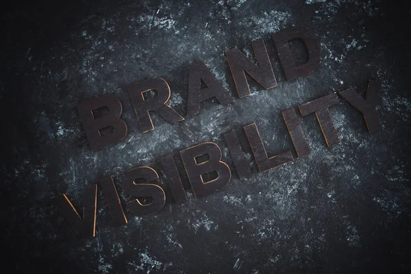 Brand Visibility Text Barely Visible Dark Background Concept Businesses Struggling — Stock Photo, Image