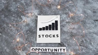 investment options and building wealth conceptual image, stock markets icon with Opportunity text underneath