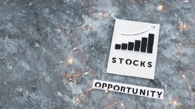 investment options and building wealth conceptual image, stock markets icon with Opportunity text underneath