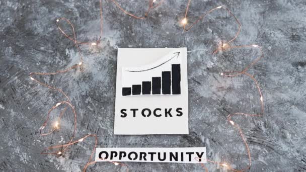 Investment Options Building Wealth Conceptual Image Stock Markets Icon Opportunity — Αρχείο Βίντεο