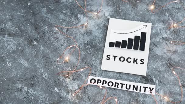 Investment Options Building Wealth Conceptual Image Stock Markets Icon Opportunity — Stockvideo