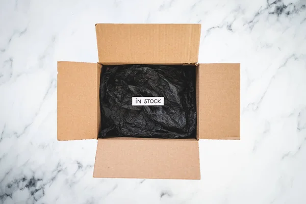 Stock Text Delivery Parcel Online Shopping Concept Shopping Retail — Stock fotografie