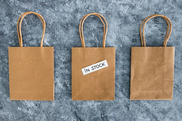 Stock Text Top Shopping Bags Concept Shopping Retail — Foto Stock