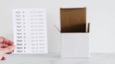 business inventory with every item being out of stock with postage parcel from online shopping, supply chain shortages and delays after the covid-19 global pandemic