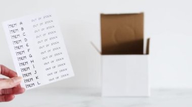 business inventory with every item being out of stock with postage parcel from online shopping, supply chain shortages and delays after the covid-19 global pandemic